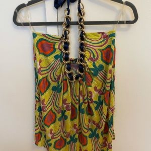 TBags chain printed halter top